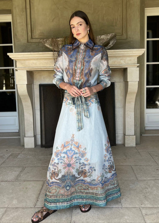 Katherine Long Sleeve Button Down Set