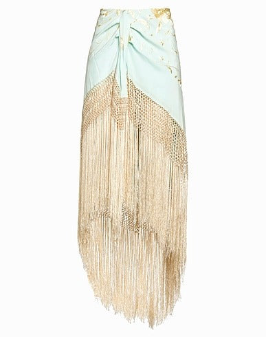 Embroidered Pleated Tassle Skirt