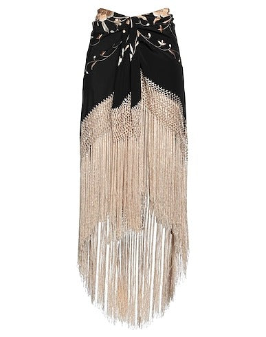 Embroidered Pleated Tassle Skirt