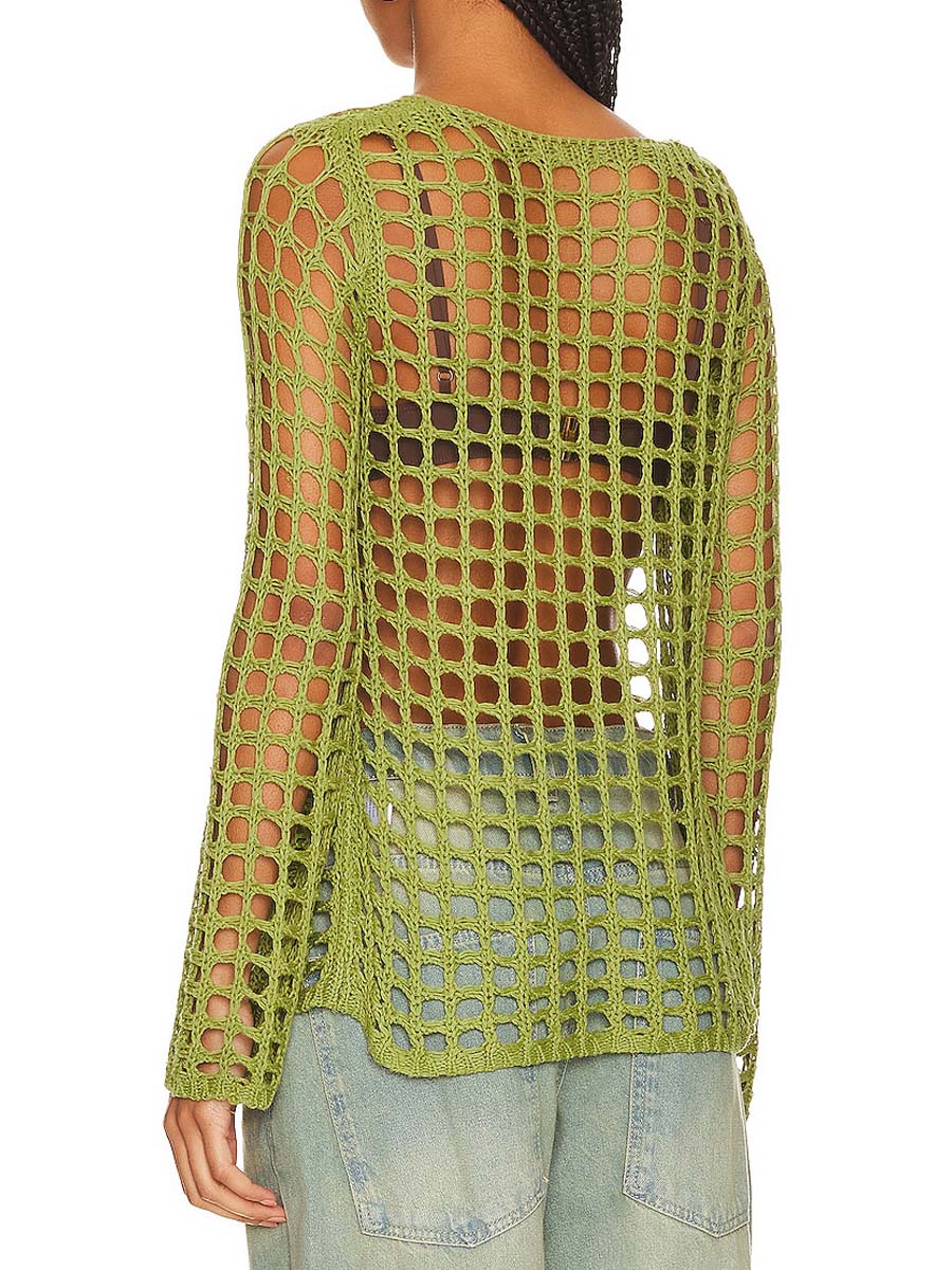 Cutout Long Sleeve Sweater Top