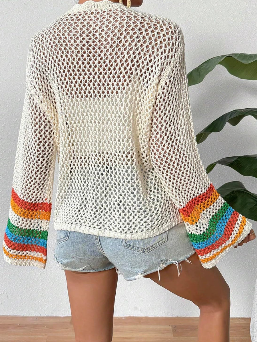 Vintage Hollowed Out Crocheted Cardigan