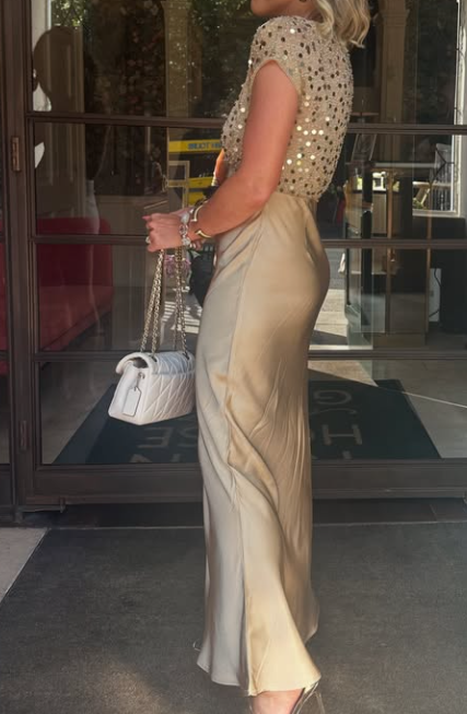 The Gold Sequin Occasion Dress