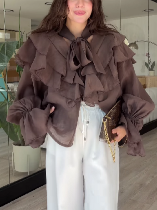 Chiffon Ruffled Top