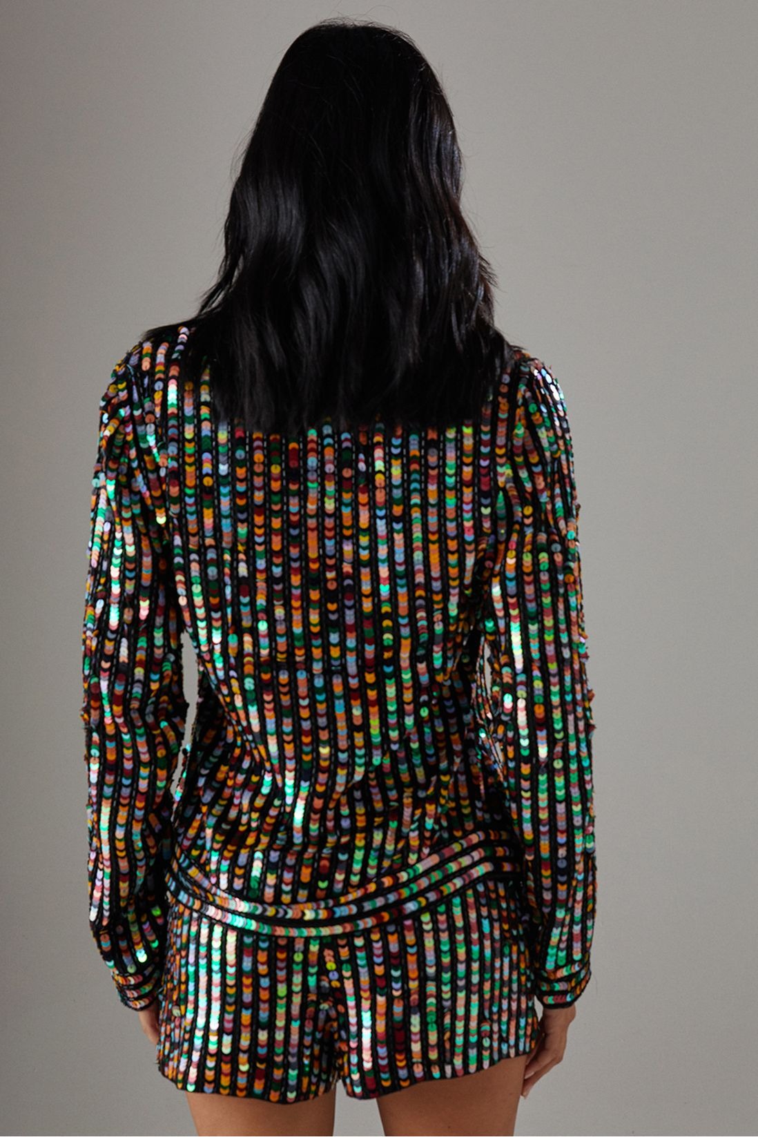 Advanced Handmade Multicolor Sequin Suit
