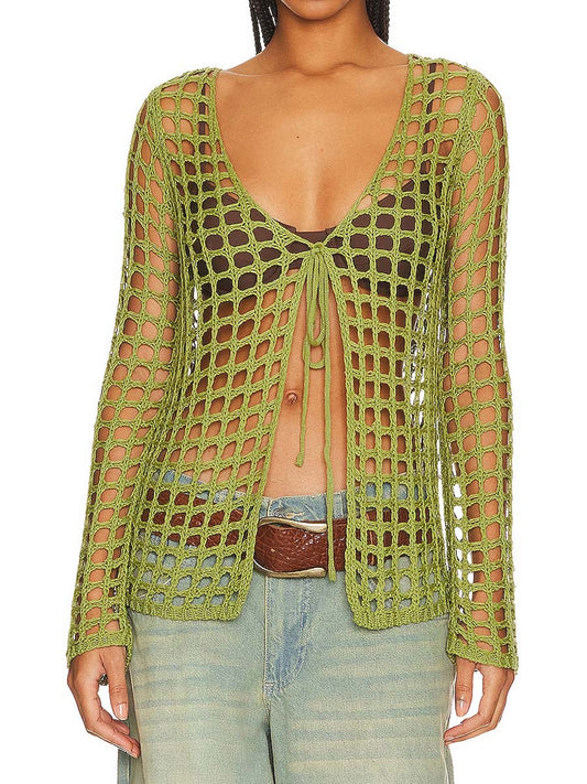 Cutout Long Sleeve Sweater Top