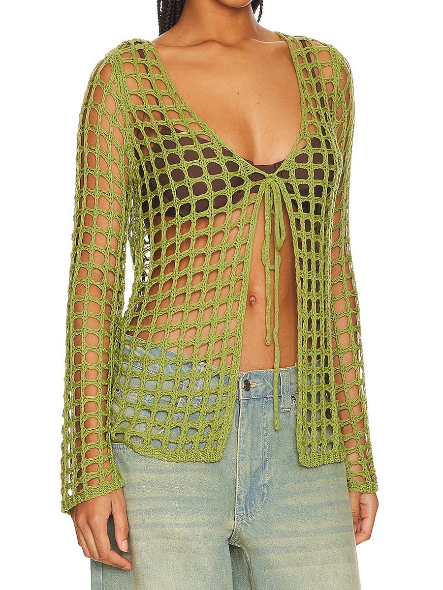 Cutout Long Sleeve Sweater Top
