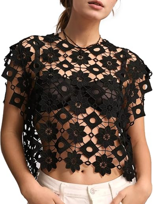 Cutout-Print Top