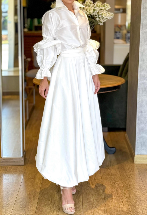 Chic Taffeta 2pc Skirt Suit